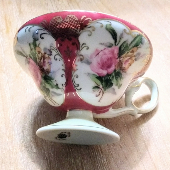 Hand Painted Floral, Lefton China Tea Cup Set - Picture 12 of 16